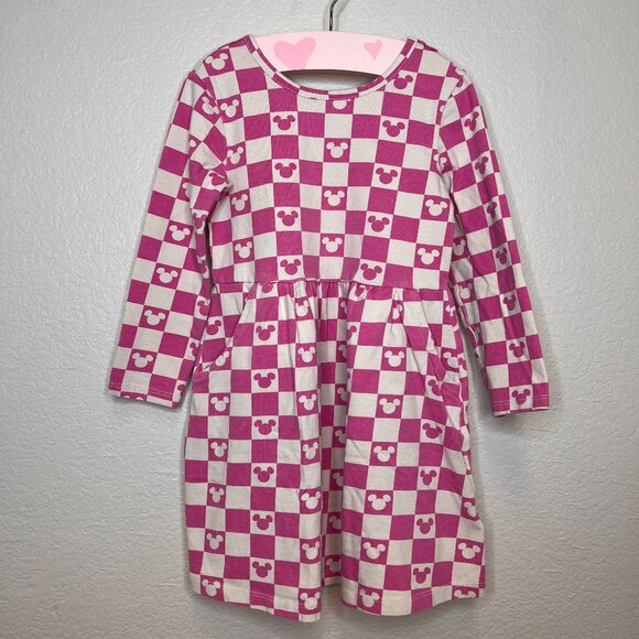 GAP Disney Minnie pink check skater dress size 4T - Picture 1 of 4